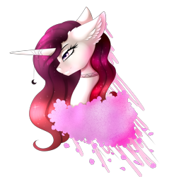 Size: 2200x2306 | Tagged: safe, artist:minelvi, oc, oc only, oc:sunset magic, pony, unicorn, bust, female, high res, mare, portrait, solo