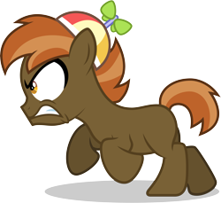 Size: 6000x5485 | Tagged: safe, artist:lahirien, button mash, earth pony, pony, .ai available, absurd resolution, angry, don't mine at night, jananimations, male, simple background, solo, transparent background, vector, vector trace