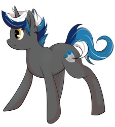 Size: 2000x2200 | Tagged: safe, artist:hirundoarvensis, oc, oc only, oc:silver shield, pony, unicorn, simple background, solo, transparent background