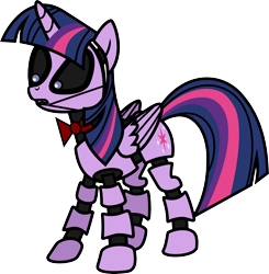Size: 5000x5098 | Tagged: safe, artist:lman225, twilight sparkle, twilight sparkle (alicorn), alicorn, pony, .svg available, absurd resolution, animatronic, bonnie, crossover, five nights at aj's, five nights at freddy's, inkscape, simple background, transparent background, twibonnie, vector