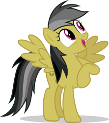 Size: 7000x7870 | Tagged: safe, artist:luckreza8, daring do, .svg available, absurd resolution, open mouth, raised hoof, simple background, solo, spread wings, transparent background, vector