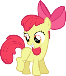 Size: 4813x5515 | Tagged: safe, artist:lilcinnamon, apple bloom, earth pony, pony, hearts and hooves day (episode), absurd resolution, female, filly, simple background, solo, transparent background, vector, vector trace