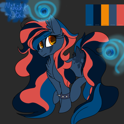 Size: 2560x2560 | Tagged: safe, artist:brokensilence, oc, oc only, oc:midnight star, orbs, reference sheet, solo, spiked wristband