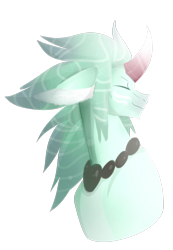 Size: 900x1297 | Tagged: safe, artist:rannarbananar, oc, oc only, oc:rue, original species, pond pony, eyes closed, floppy ears, solo