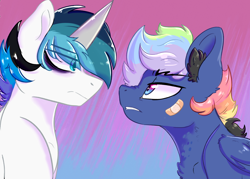 Size: 3700x2652 | Tagged: safe, artist:shiny-cooler, oc, oc only, pegasus, pony, unicorn, male, stallion