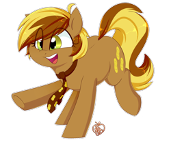 Size: 1200x1000 | Tagged: safe, artist:notenoughapples, oc, oc only, oc:peanut, earth pony, pony, female, mare, necktie, open mouth, simple background, smiling, solo, transparent background