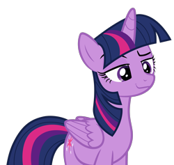 Size: 3171x3000 | Tagged: safe, artist:sollace, twilight sparkle, twilight sparkle (alicorn), alicorn, pony, a flurry of emotions, .svg available, female, folded wings, mare, raised eyebrow, simple background, smug, smuglight sparkle, solo, transparent background, vector