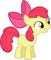 Size: 5843x6858 | Tagged: safe, artist:lilcinnamon, apple bloom, pony, .psd available, absurd resolution, apple bloom's bow, bow, hair bow, simple background, solo, trace, transparent background