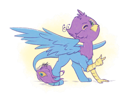 Size: 1343x1026 | Tagged: safe, artist:midnightpremiere, oc, oc only, oc:gyro feather, oc:gyro tech, griffon, griffonized, simple background, solo, species swap, transparent background