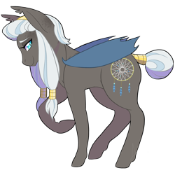 Size: 1000x1000 | Tagged: safe, artist:curiouskeys, oc, oc only, oc:willoweaver, bat pony, pony, cutie mark, dreamcatcher, freckles, lidded eyes, raised hoof, simple background, smiling, solo, tail bun, tail wrap, tassels, transparent background