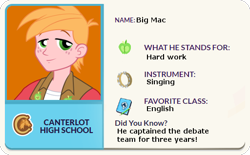 Size: 512x318 | Tagged: safe, edit, big macintosh, equestria girls, eloquent, eqg profiles, male, solo, speech