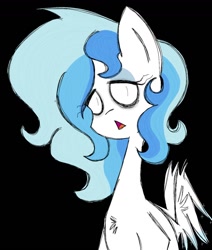 Size: 1100x1300 | Tagged: safe, artist:miss-racco0n, oc, oc only, oc:ice dreams, pegasus, pony, female, lidded eyes, mare, solo