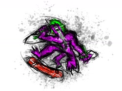 Size: 1600x1200 | Tagged: safe, artist:skittlecumsemenpai, spike, dragon, microphone, punk, roll around, rough sketch, skateboard, skating, us bombs