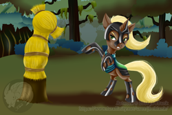 Size: 1500x1000 | Tagged: safe, artist:jbcblanks, oc, oc only, pony, unicorn, armor, everfree forest