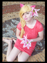 Size: 3456x4608 | Tagged: safe, artist:krazykari, lily, lily valley, human, absurd resolution, clothes, cosplay, costume, dress, flower, irl, irl human, photo, solo