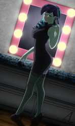 Size: 1600x2700 | Tagged: safe, artist:acesrockz, coloratura, equestria girls, backstage pass, breasts, busty coloratura, clothes, dress, equestria girls-ified, female, high heels, looking at you, rara, solo