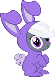 Size: 9969x13746 | Tagged: safe, artist:cyanlightning, oc, oc only, oc:aureai gray, .svg available, absurd resolution, animal costume, bunny costume, clothes, costume, cyan's bunnies, simple background, solo, transparent background, vector