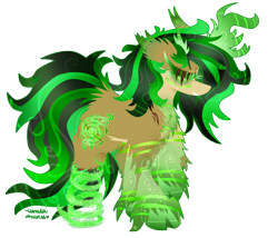 Size: 3480x2985 | Tagged: safe, artist:vanillaswirl6, oc, oc only, oc:cari, earth pony, pony, commission, cute, green, injured, photoshop, rainbow, rainbow power, rainbow power-ified, simple background, solo, sparkly, swirls, transparent background