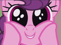 Size: 715x525 | Tagged: safe, screencap, sugar belle, pony, hard to say anything, cute, happy, solo, squishy cheeks, sugarbetes