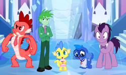 Size: 2500x1500 | Tagged: safe, artist:red4567, spike, dog, equestria girls, anger (inside out), apron, bowtie, clothes, disgust (inside out), fear (inside out), glasses, human spike, inside out, joy (inside out), necktie, older, older spike, pixar, ponified spike, sadness (inside out), spike the dog, teenage spike, teenager