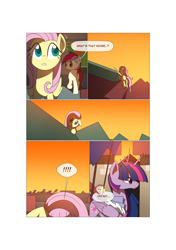 Size: 3541x5016 | Tagged: safe, artist:gashiboka, derpibooru import, fluttershy, roseluck, twilight sparkle, twilight sparkle (alicorn), alicorn, earth pony, pegasus, pony, comic:recall the time of no return, comic, pointy ponies, tyrant sparkle