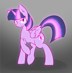 Size: 1403x1419 | Tagged: safe, artist:akainu_pony, twilight sparkle, twilight sparkle (alicorn), alicorn, pony, gradient background, solo