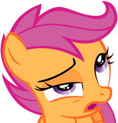 Size: 6208x6460 | Tagged: safe, artist:frownfactory, scootaloo, pegasus, pony, .svg available, absurd resolution, derp, female, hearts and hooves day, scootaderp, simple background, solo, svg, transparent background, vector