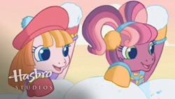 Size: 1920x1080 | Tagged: safe, screencap, cheerilee (g3), toola roola, pony, g3.5, twinkle wish adventure, hasbro studios, snow, snowball