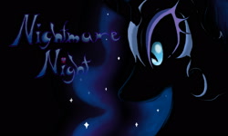 Size: 1600x960 | Tagged: safe, artist:lordspiffy, nightmare moon, 3ds, colors! 3d, lost and found edges, nightmare night, silhouette, solo