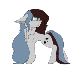 Size: 2560x2560 | Tagged: safe, artist:brokensilence, oc, oc only, oc:mira songheart, pony, >:c, big ears, chest fluff, discorded, ear fluff, frown, jaw fluff, leg fluff, looking at you, neck fluff, shoulder fluff, simple background, solo, transparent background