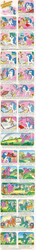 Size: 711x4998 | Tagged: safe, gypsy (g1), majesty, milky way (g1), star hopper, pony, comic:my little pony (g1), g1, a sparkling surprise, absurd resolution, archway, blank, book, boop, comic, dream castle, flying saucer, garland, majesty's library, noseboop, official, origin story, page, question mark (g1), sparkle pony, stars, sunspot, twirled her magic horn