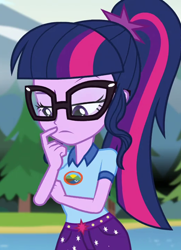 Size: 520x720 | Tagged: safe, screencap, sci-twi, twilight sparkle, equestria girls, legend of everfree, cropped, solo