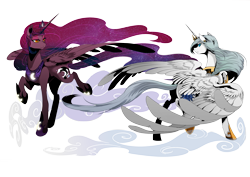 Size: 3507x2480 | Tagged: safe, artist:dormin-dim, oc, oc only, oc:nox arcana, oc:phantom lord, alicorn, pony, alicorn oc, duo