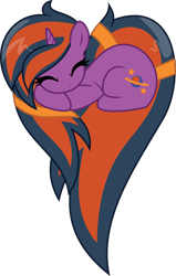 Size: 2441x3840 | Tagged: safe, artist:limedreaming, oc, oc only, oc:saturn star, pony, unicorn, female, heart pony, mare, sleeping, solo