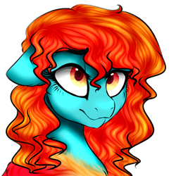 Size: 4000x4000 | Tagged: safe, artist:havoxious, oc, oc only, oc:stormence, pony, female, looking at you, mare, orange eyes, solo, wavy mane