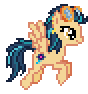 Size: 88x94 | Tagged: safe, artist:botchan-mlp, indigo zap, pegasus, pony, equestria girls, animated, cute, desktop ponies, equestria girls ponified, female, flying, gif, goggles, mare, pixel art, ponified, simple background, solo, sprite, transparent background, zapabetes