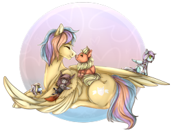 Size: 1024x781 | Tagged: safe, artist:lou1911, oc, oc only, oc:tuff fluff, pegasus, pony, abstract background, boop, eyes closed, female, mare, noseboop