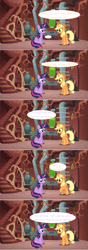 Size: 1175x3323 | Tagged: safe, artist:hakunohamikage, derpibooru import, applejack, twilight sparkle, twilight sparkle (alicorn), alicorn, pony, applecorn, ask, ask-alicornapplejack, ask-princesssparkle, comic, princess applejack, race swap, sitting, tumblr, twilight's lab