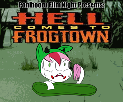Size: 1200x1000 | Tagged: safe, artist:daisyhead, oc, oc only, oc:flicker, hell comes to frogtown, ponibooru film night