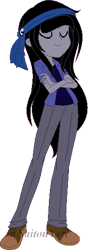 Size: 180x511 | Tagged: safe, artist:t-aroutachiikun, oc, oc only, oc:prince thanatos, equestria girls, base used, clothes, eyes closed, female, offspring, parent:king sombra, parent:princess luna, parents:lumbra, simple background, solo, transparent background