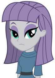 Size: 3400x4820 | Tagged: safe, artist:remcmaximus, maud pie, equestria girls, absurd resolution, clothes, eyeshadow, lidded eyes, looking at you, makeup, simple background, solo, transparent background, vector