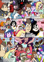 Size: 1500x2095 | Tagged: safe, artist:yogurthfrost, twilight sparkle, big cat, lion, equestria girls, bracelet, crossover, gravity falls, greg (over the garden wall), jewelry, marco diaz, over the garden wall, sarah, spiked wristband, steven universe, stevonnie, the beast, waddles, wirt, wristband