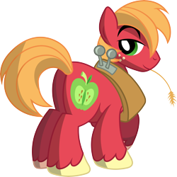 Size: 8547x8557 | Tagged: safe, artist:drawponies, artist:gray-gold, big macintosh, pony, .svg available, absurd resolution, male, simple background, solo, straw, transparent background, vector, vector trace