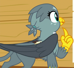 Size: 707x650 | Tagged: safe, screencap, gabby, griffon, the fault in our cutie marks, cropped, plot, solo