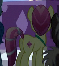 Size: 191x214 | Tagged: safe, screencap, dark moon, fleur de verre, graphite, pony, princess spike (episode), cropped, plot, tail wrap