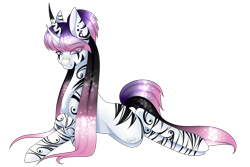 Size: 3000x2000 | Tagged: safe, artist:minelvi, oc, oc only, oc:lunelaya, oc:taela, bicorn, pony, female, fusion, high res, mare, prone, simple background, solo, transparent background