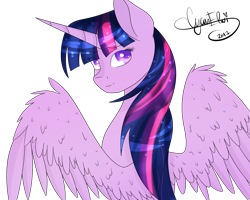 Size: 4000x3200 | Tagged: safe, artist:chipthedoritoqueen, twilight sparkle, twilight sparkle (alicorn), alicorn, pony, simple background, solo, spread wings, transparent background