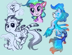 Size: 2048x1554 | Tagged: safe, artist:imalou, oc, oc only, sea pony, sketch, sketch dump