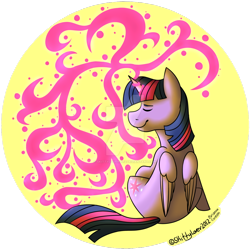 Size: 1024x1024 | Tagged: safe, artist:skittylover2012, twilight sparkle, twilight sparkle (alicorn), alicorn, pony, magic, solo, watermark