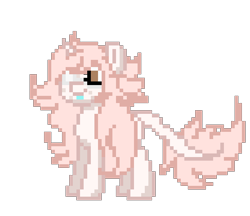 Size: 556x480 | Tagged: safe, artist:kemi, artist:kwemii, oc, oc only, oc:bianca, kirin, pixel art, pony town, simple background, solo, transparent background